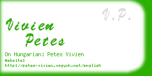 vivien petes business card